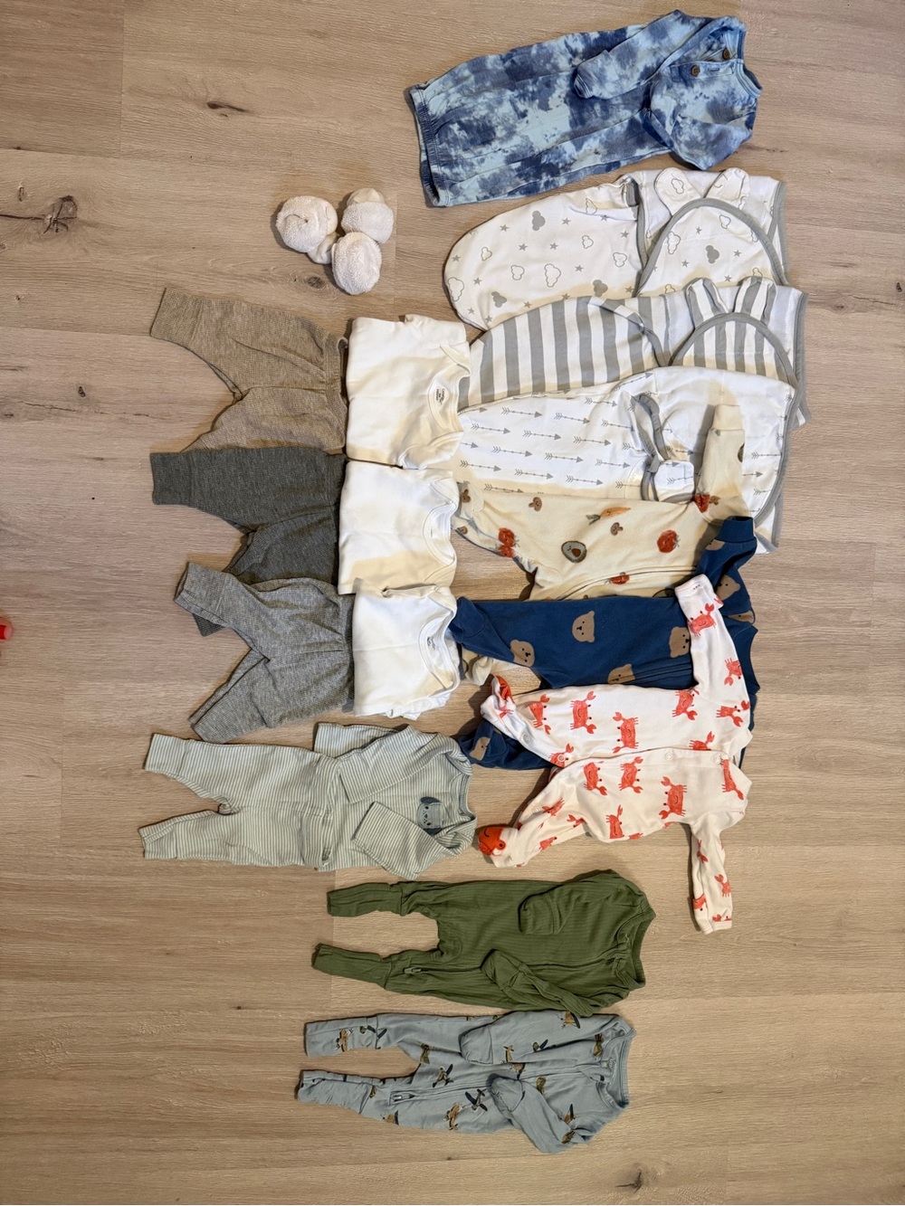 Premie Lot - Premie sleepers, swaddles, outfits + socks